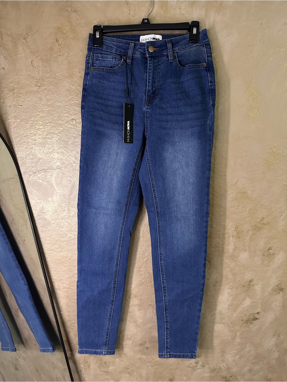 Fashion Nova Dark Blue Skinny High-Rise Jeans